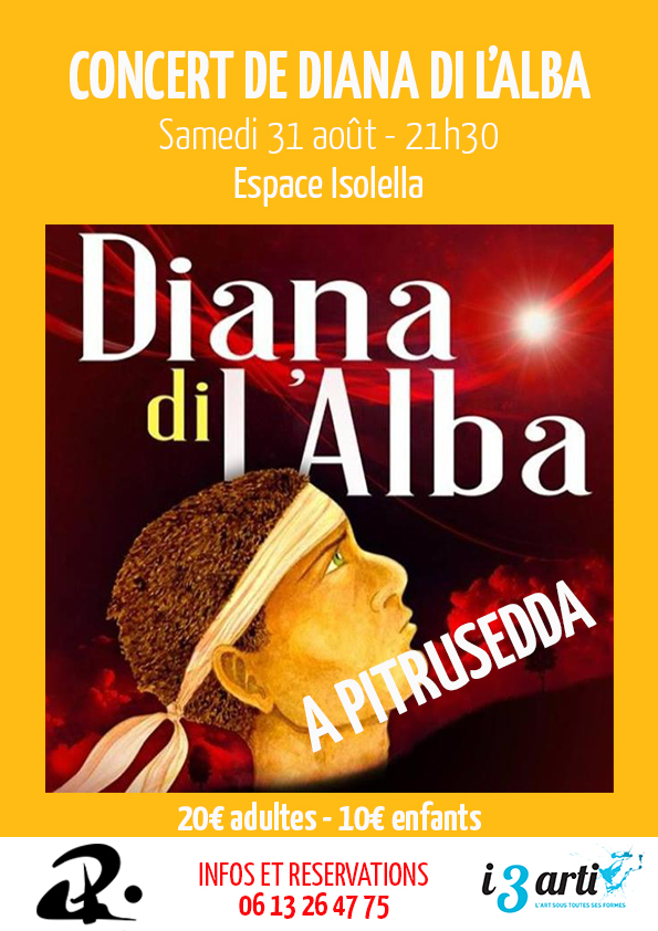 Diana Di L'Alba en concert à Pitrusedda le samedi 31 août