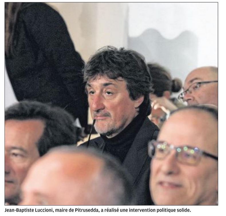 Intervention de Mr le Maire Jean-Baptiste Luccioni lors du Grand Débat de Cuzzà avec Mr le Président de la République.