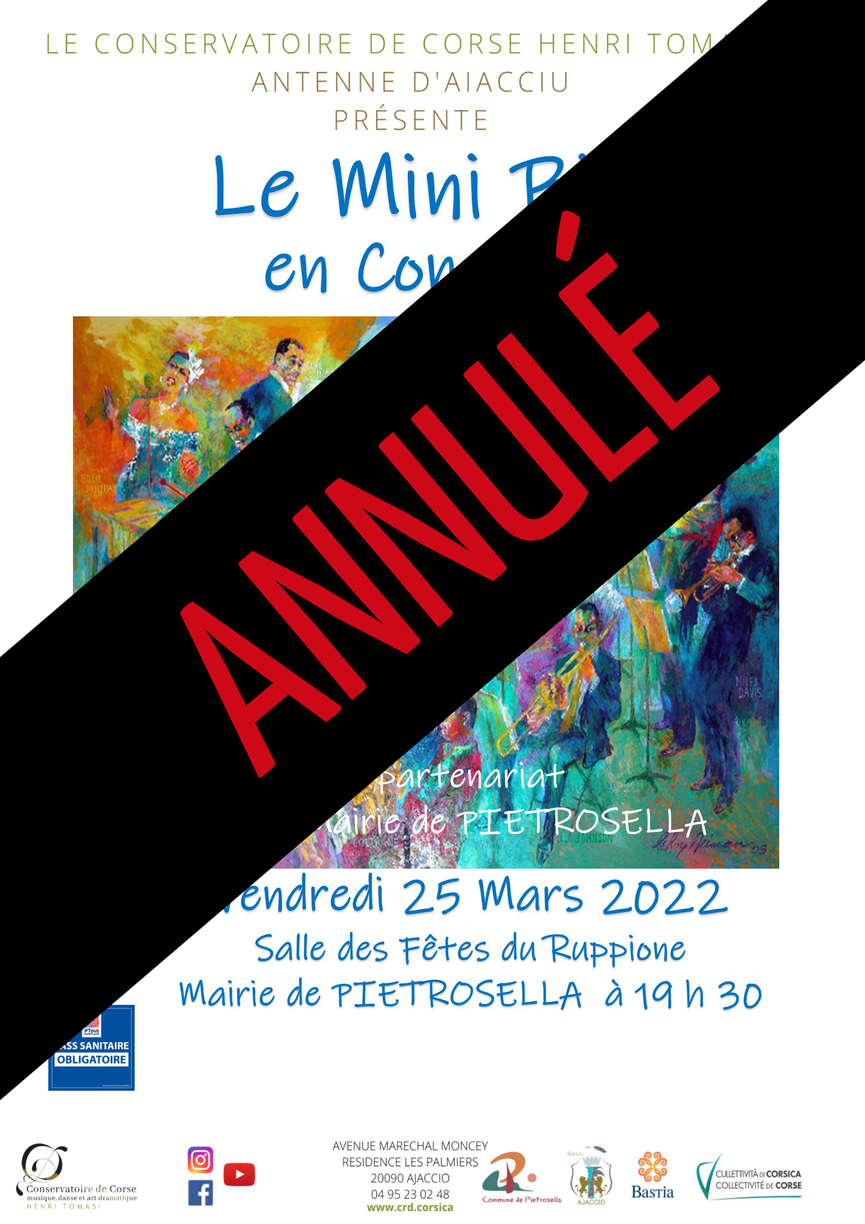 Concert orchestre de Jazz ANNULÉ  - Vendredi 25 Mars 