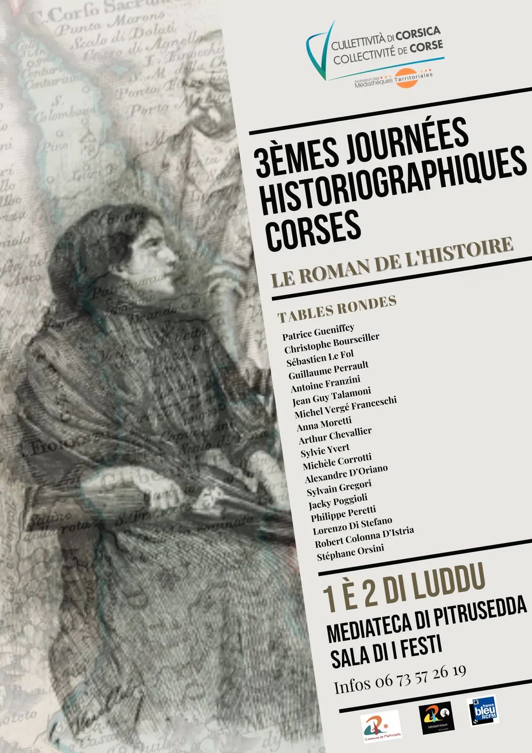 3e journées historiographiques corses - "Le roman de L'histoire" - Samedi 1er juillet et dimanche 2 juillet 2023
