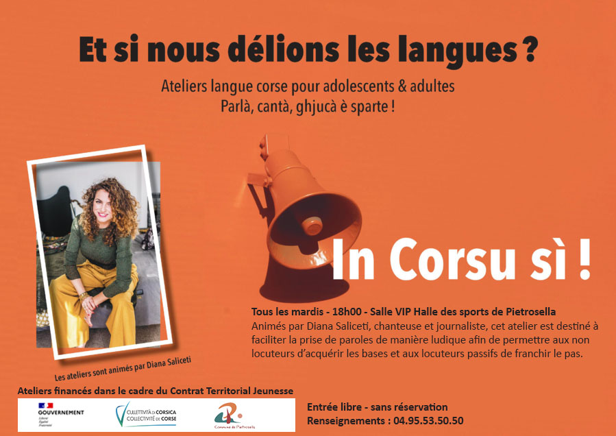NOUVEAU A PIETROSELLA ! Ateliers en langue Corse