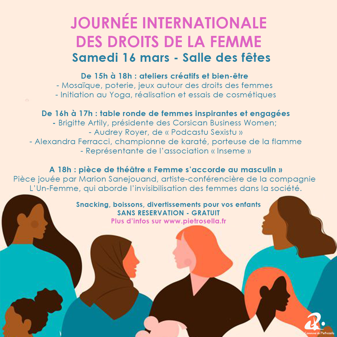 Journée Internationale des Droits de la Femme - Le 16 mars à Pietrosella