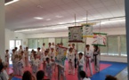 Démonstration de savoir-faire pour la fête de fin d'année du Club de Taekwondo de PIetrosella