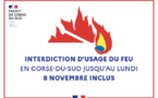 Interdiction d'emploi du feu par arrêté préfectoral jusqu'au 8 novembre