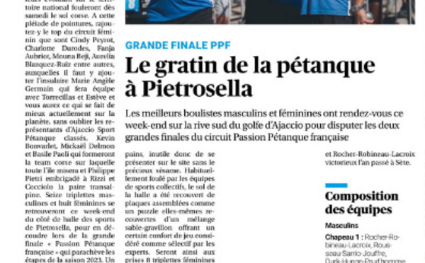 Grande finale Passion Pétanque France à Pietrosella